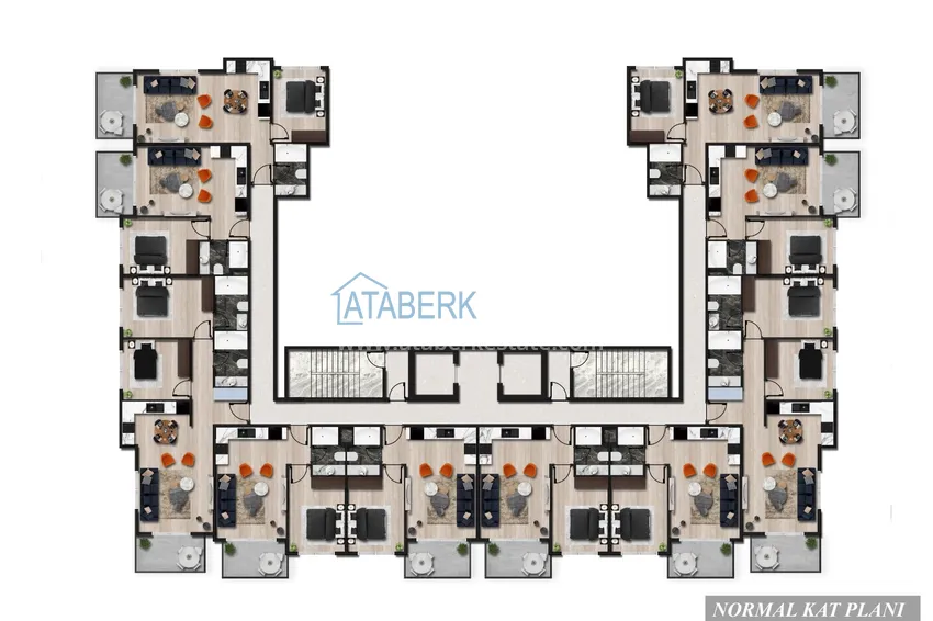 Купить дешево Квартира в районе Авсаллар от инвестора в строящемся комплексе 3 
