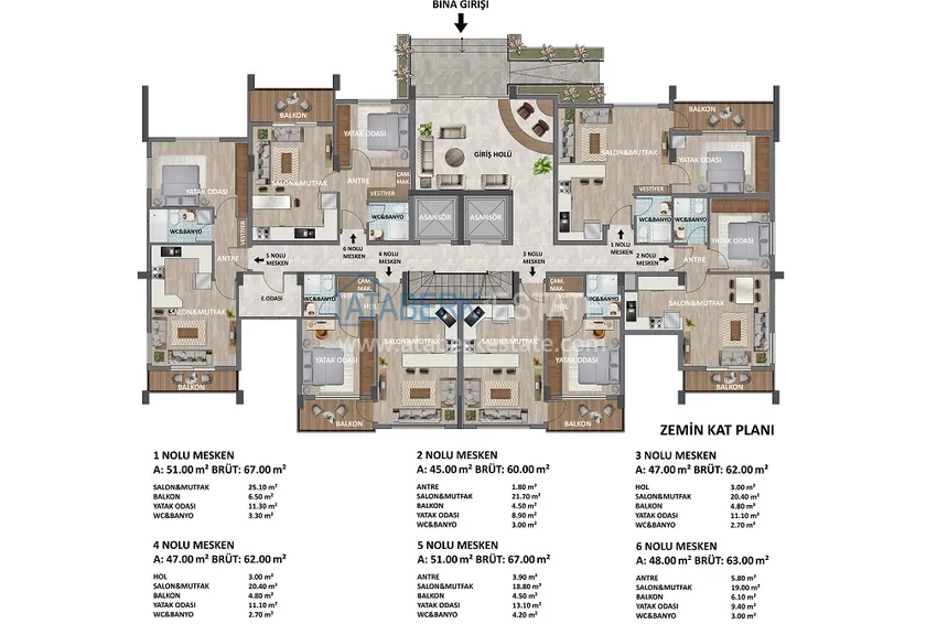 Купить дешево Новый проект жилого комплекса комфорт-класса в Газипаше 5 