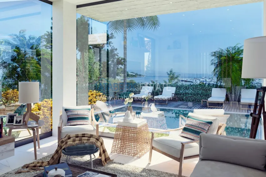 Приобрести Новый проект коттеджного комплекса в Бодруме – Мугла, на первой береговой линии 13 