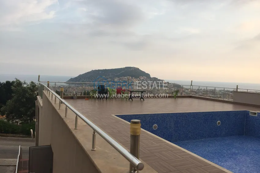 Садовый дуплекс в Алании с видом на историческую крепость 2 