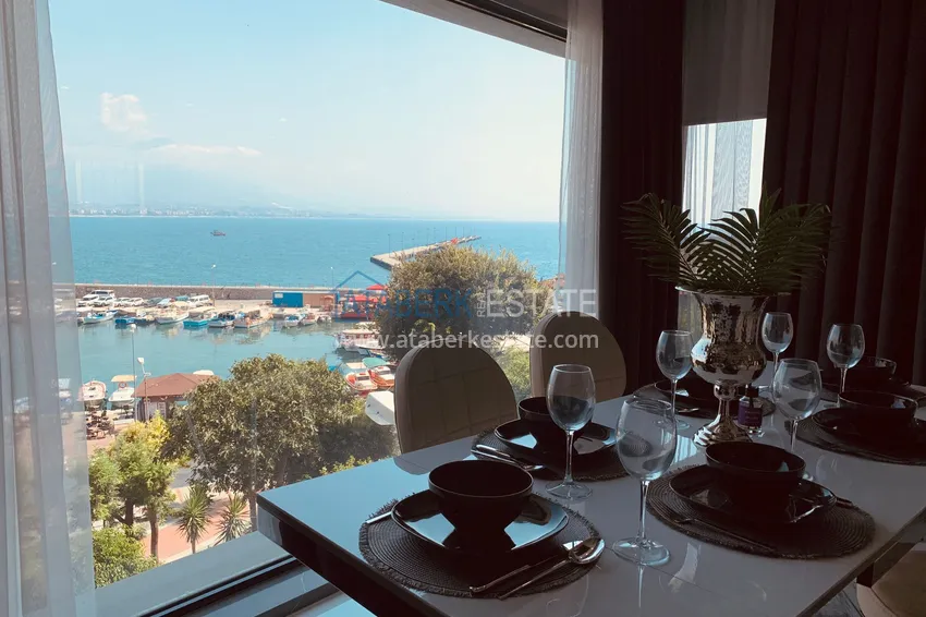 Приобрести Стильная квартира в историческом центре Алании с дизайнерским интерьером и видом на порт 16 
