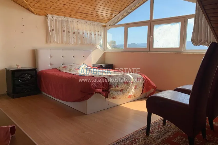 Приобрести Трехэтажный частный дом с панорамным видом в Алании – горный район Бекташ 20 