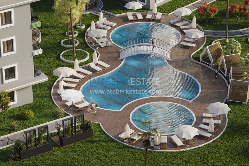 Двухкомнатная квартира от инвестора в комплексе с отельной инфраструктурой в Авсалларе 3 