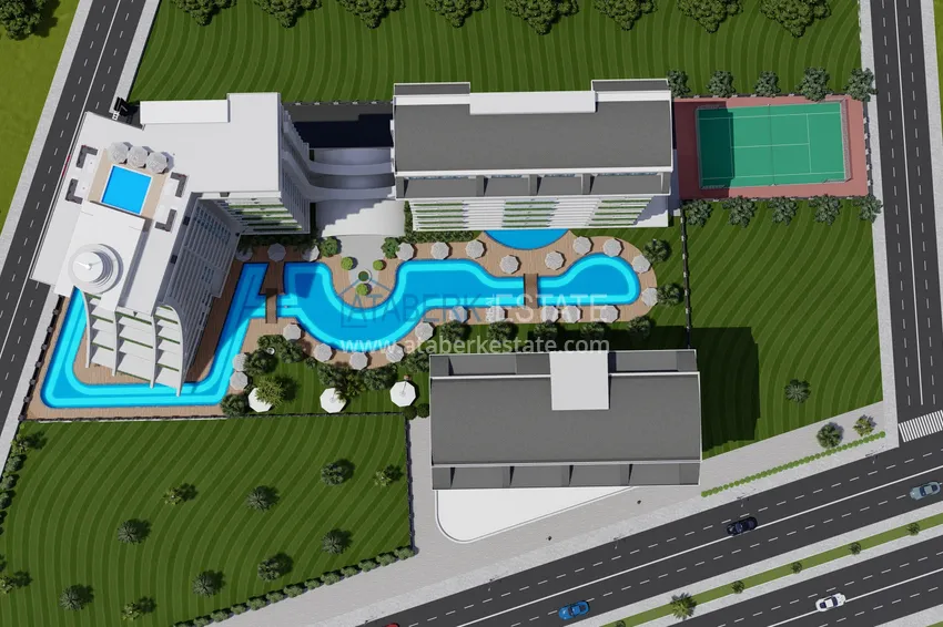 Квартира от инвестора в Махмутларе в строящемся комплексе 5 