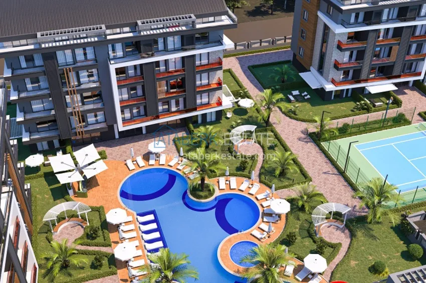 Новый проект малоэтажного жилого комплекса в Алании - район верхняя Оба 7 