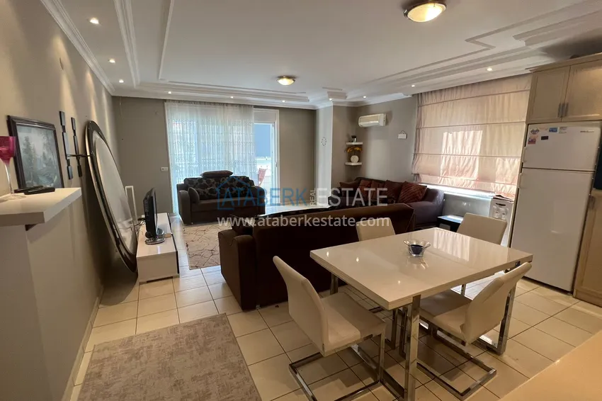 Приобрести Квартира 2+1 в районе Оба с мебелью и застекленным балконом в комфортабельном жилом комплексе 6 