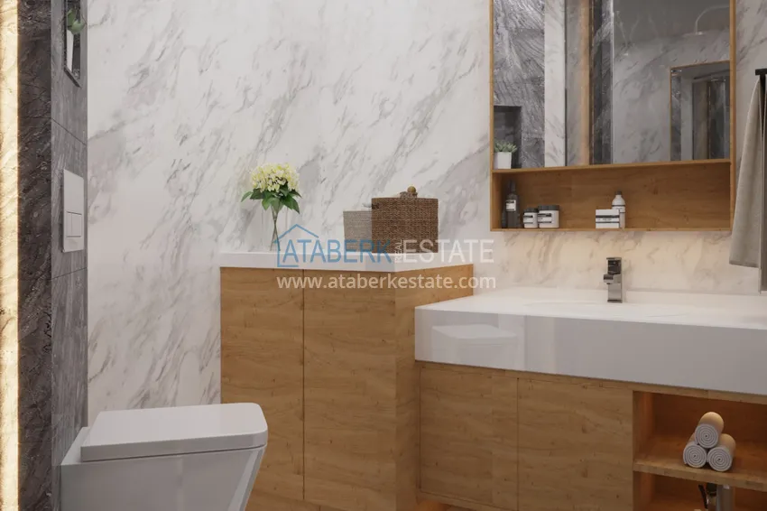 Приобрести Двухкомнатная квартира от инвестора в комплексе с отельной инфраструктурой в Авсалларе 7 