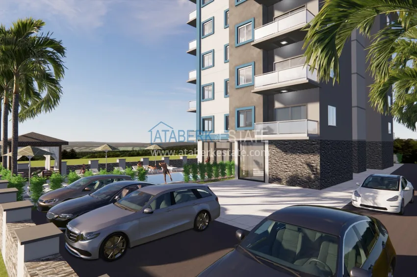 Квартира в Авсалларе в комплексе на заключительном этапе строительства, от инвестора 9 