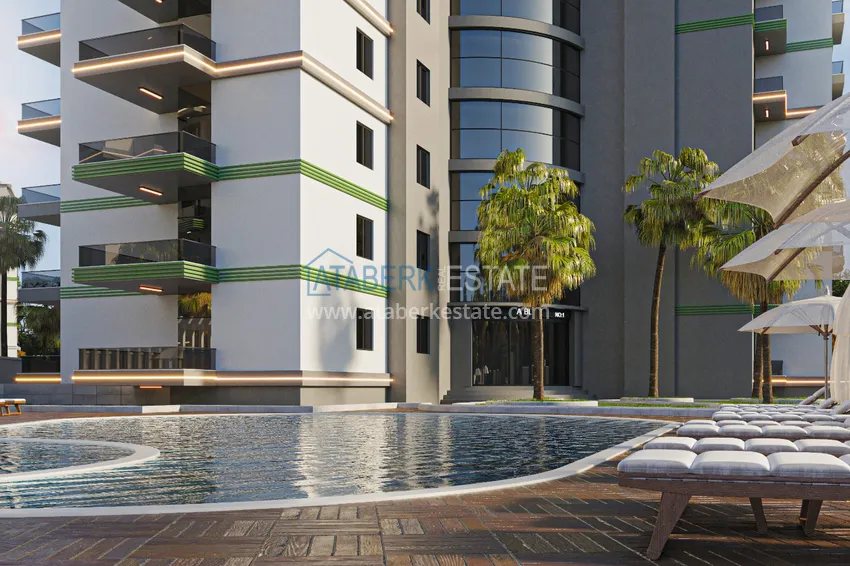 Двухкомнатная квартира от инвестора в комплексе с отельной инфраструктурой в Авсалларе 9 