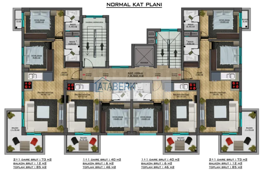 Купить дешево Недвижимость в Каргыджаке – Алания, на этапе строительства 1 
