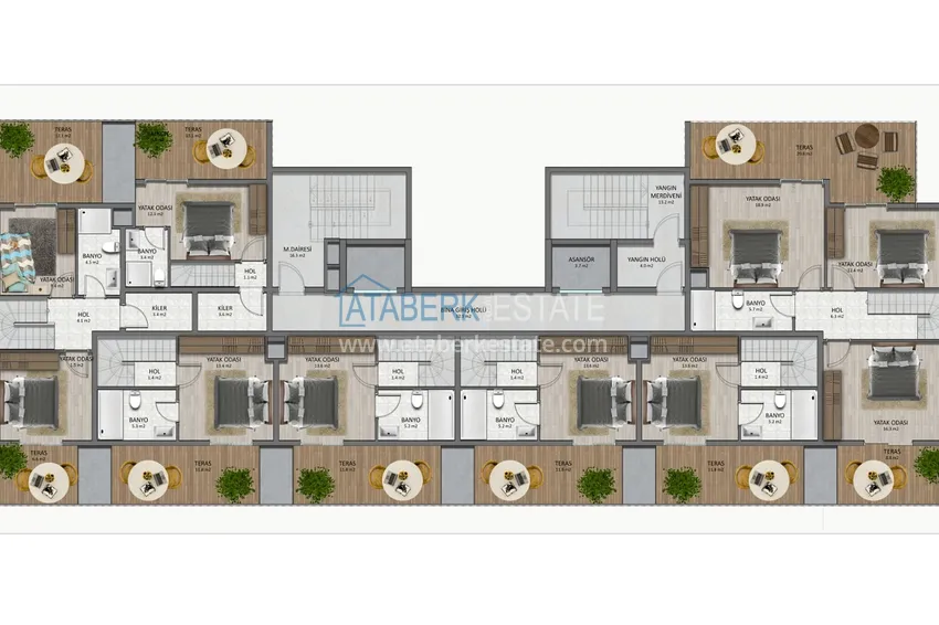 Купить дешево Новый проект элитной резиденции с отельной инфраструктурой Алания - Авсаллар 2 