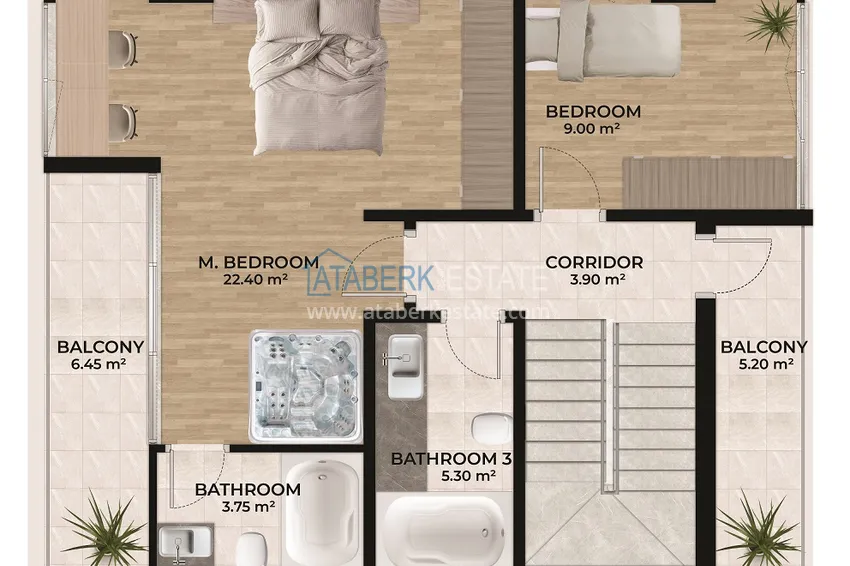 Купить дешево Новый проект элитных вилл – коттеджный комплекс в горном районе Алании, Тепе 3