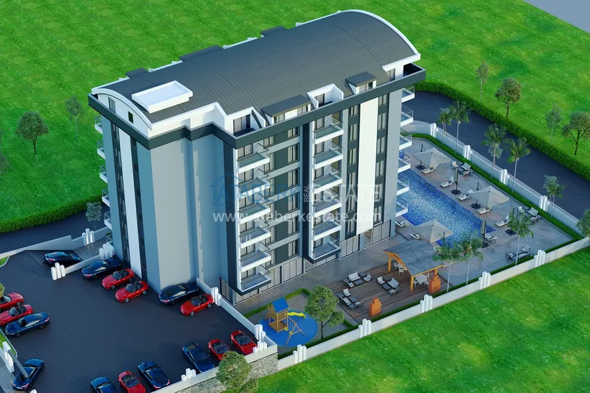 Перспективный инвестиционный проект жилого комплекса на этапе строительства в Газипаше - Алания 4 