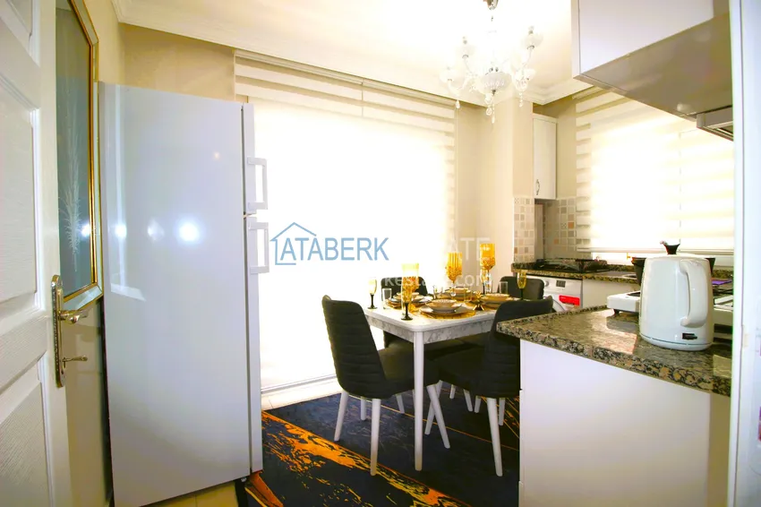 Приобрести Трехкомнатная квартира с новой мебелью в Джикджилли - район ТЦ Аланиум 10