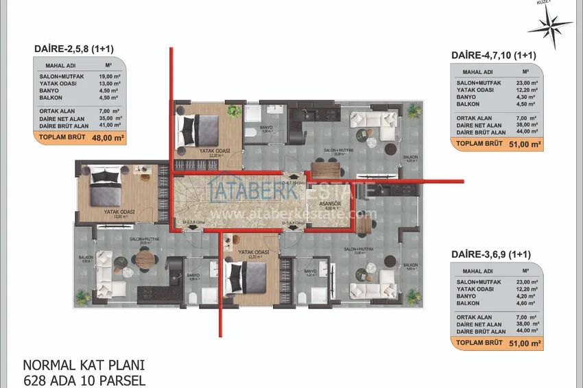 Купить дешево Апартаменты 1+1 с чистовой отделкой – новостройка, центр Алании 1