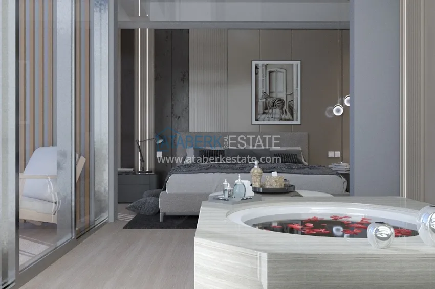 Приобрести Новый проект элитных вилл – коттеджный комплекс в горном районе Алании, Тепе 10