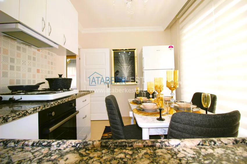 Приобрести Трехкомнатная квартира с новой мебелью в Джикджилли - район ТЦ Аланиум 11