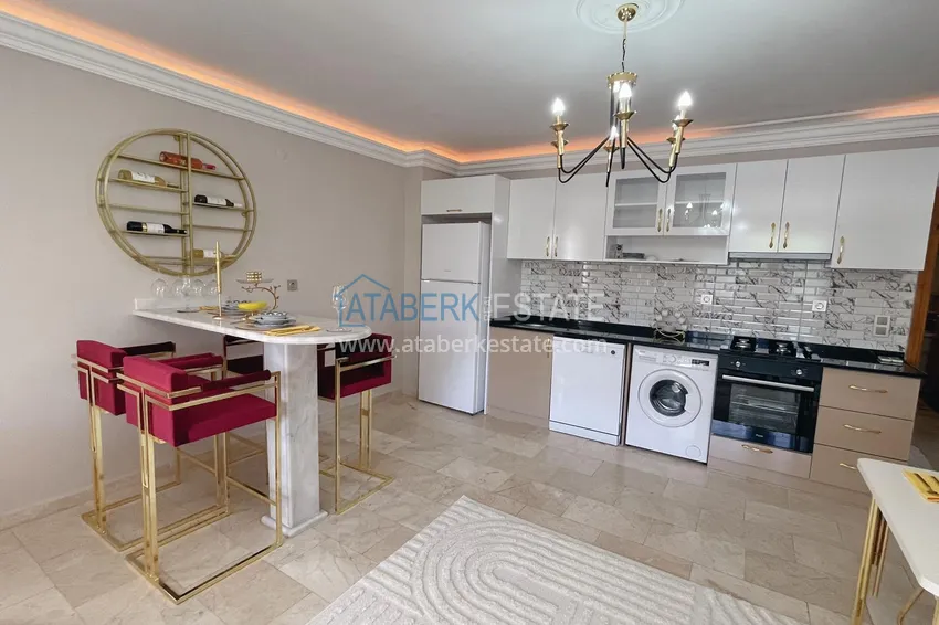 Приобрести Квартира с 2 спальнями и новой мебелью в жилом комплексе на берегу горной реки – район Оба 11