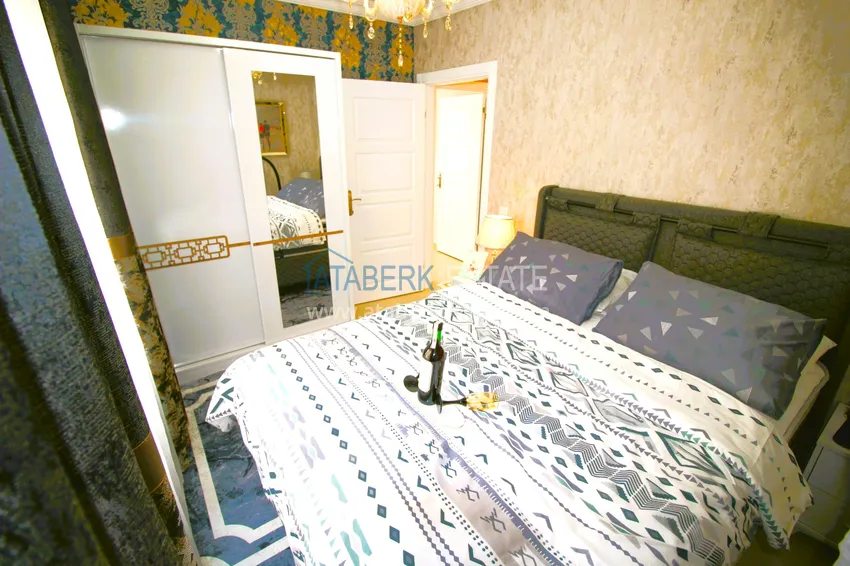 Приобрести Трехкомнатная квартира с новой мебелью в Джикджилли - район ТЦ Аланиум 14