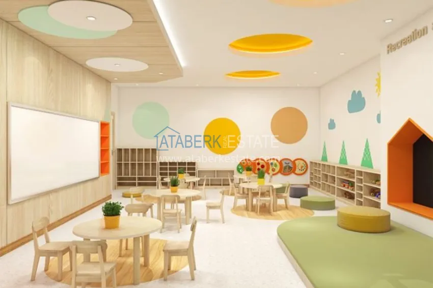 Квартира в районе Оба двухкомнатная в комплексе на этапе строительства 15 