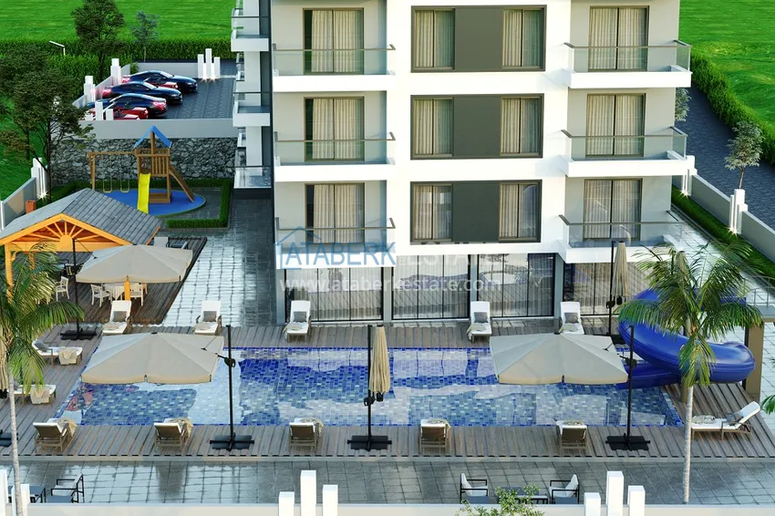 Перспективный инвестиционный проект жилого комплекса на этапе строительства в Газипаше - Алания 14 