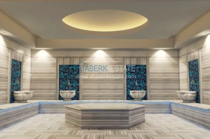 Квартира с двумя спальнями, мебелью, видом на море и горы – Тосмур, Алания 16