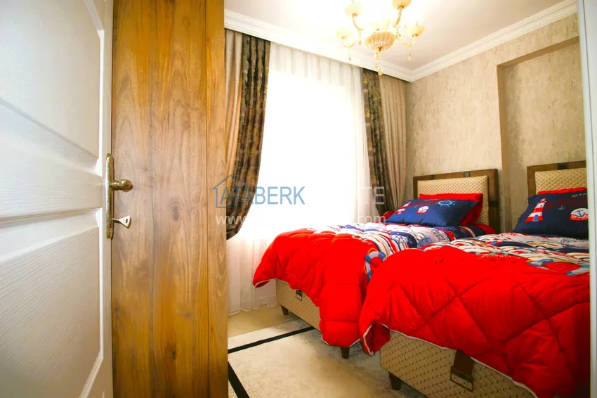 Приобрести Трехкомнатная квартира с новой мебелью в Джикджилли - район ТЦ Аланиум 19