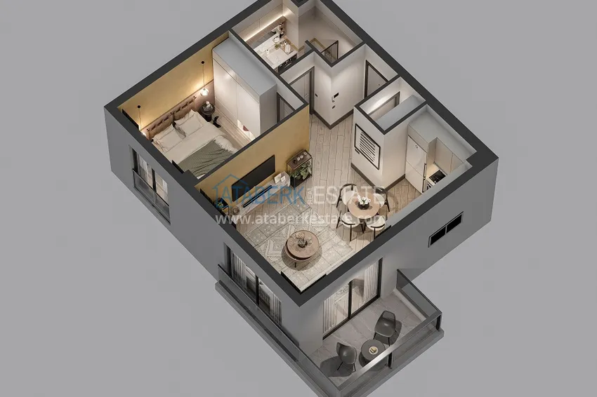 Купить дешево Квартиры в Анталии – Алтынташ, по доступным ценам в строящемся жилом комплексе 1 