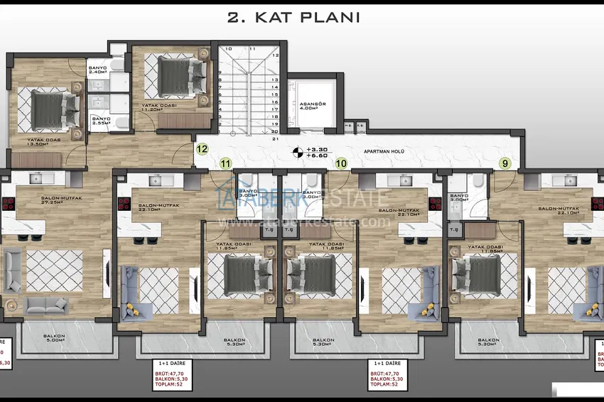 Купить дешево Новый проект жилого комплекса с инфраструктурой – Алания, Газипаша 2 