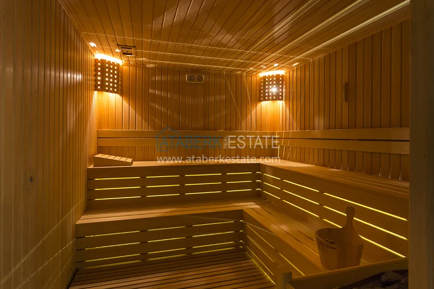 Квартира в Махмутларе меблированная с видом на горы в комплексе комфорт-класса 17 