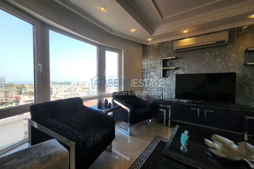 Приобрести Огромный пятикомнатный пентхаус с мебелью и видом на море – район Оба 17