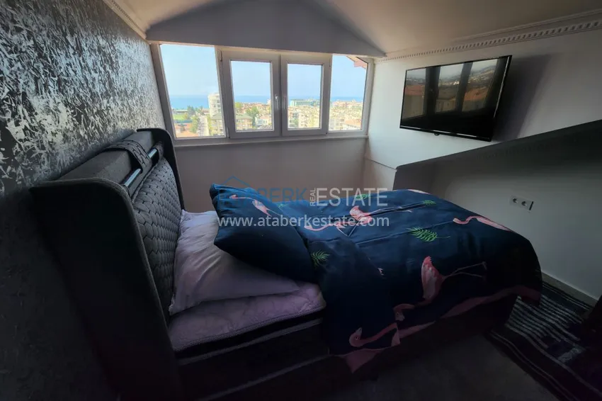 Приобрести Огромный пятикомнатный пентхаус с мебелью и видом на море – район Оба 37