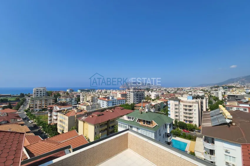 Приобрести Огромный пятикомнатный пентхаус с мебелью и видом на море – район Оба 54