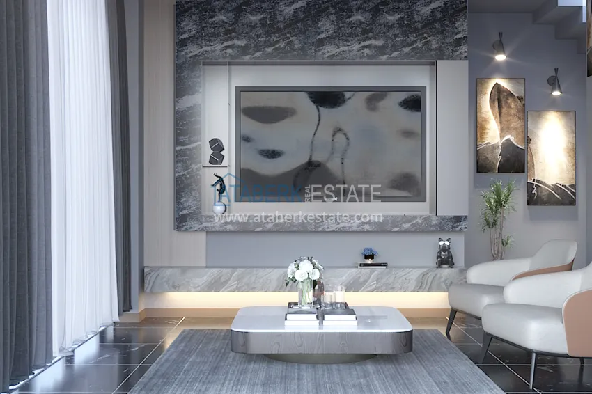 Приобрести Новый проект элитных вилл – коттеджный комплекс в горном районе Алании, Тепе 2