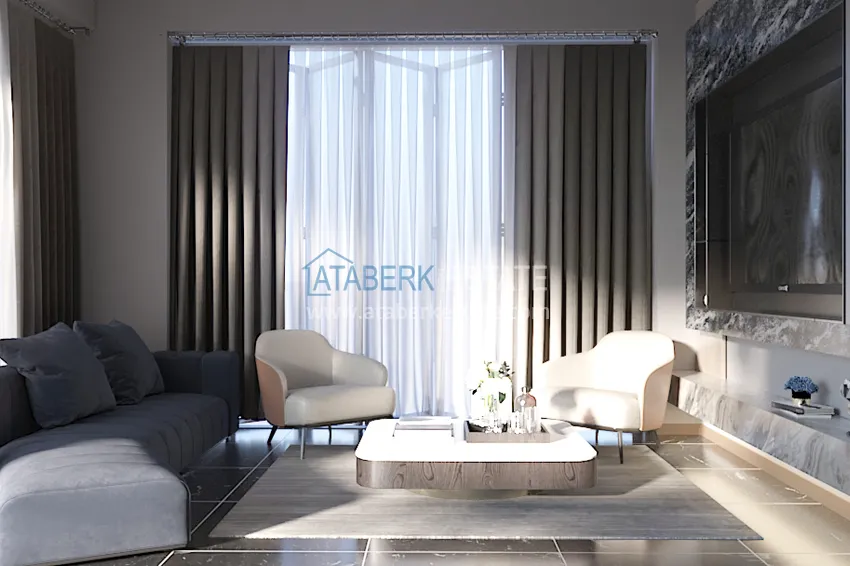 Приобрести Новый проект элитных вилл – коттеджный комплекс в горном районе Алании, Тепе 3