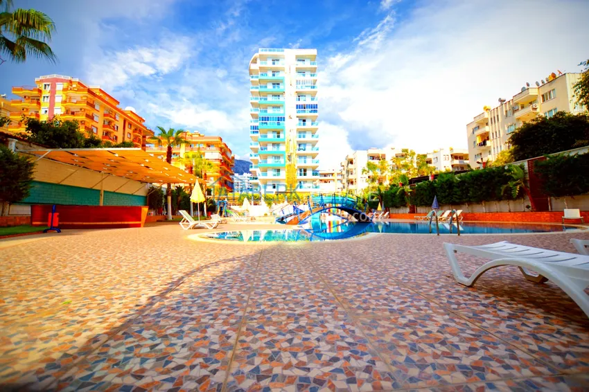 Аренда квартиры 1+1 в Махмутларе в комплексе на первой береговой линии B26 7 