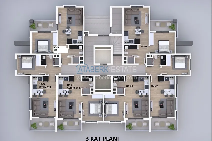 Купить дешево Квартиры и пентхаусы от застройщика в современной новой резиденции – Газипаша, Алания 10 