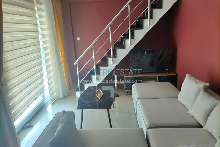 Приобрести Пентхаус с новой мебелью в центре Алании – район пляжа Клеопатра 4