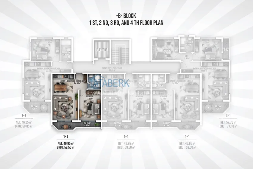 Купить дешево Квартиры в жилом комплексе в Окурджаларе, Алания 6