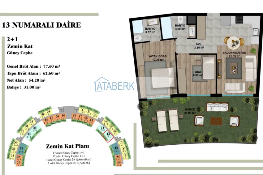 Купить дешево Жилой комплексе отельного типа на этапе строительства в Анталии – Алтынташ! Квартиры напрямую от надежного застройщика 4
