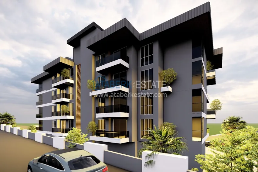 Квартира в районе Оба двухкомнатная в комплексе на этапе строительства 7 