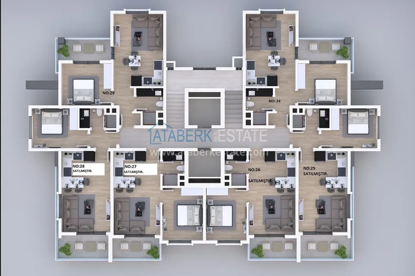 Купить дешево Квартиры и пентхаусы от застройщика в современной новой резиденции – Газипаша, Алания 11 