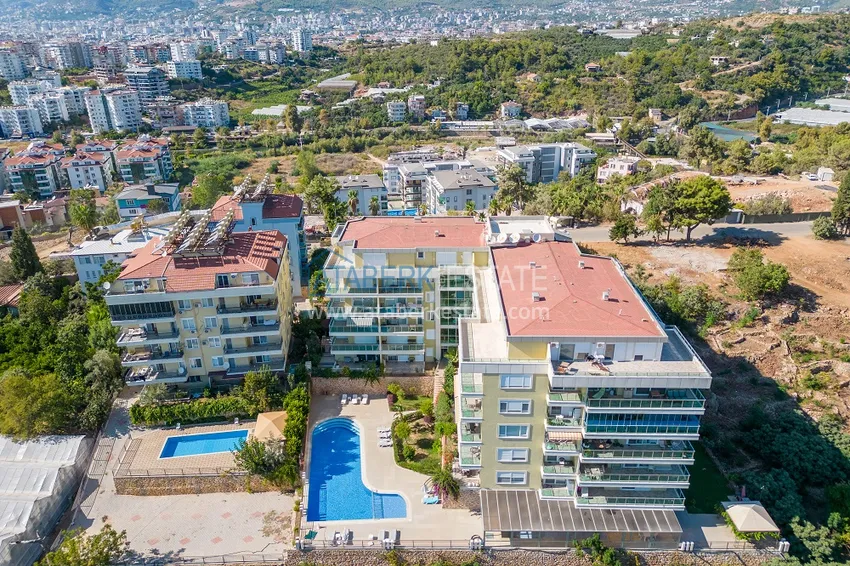 Апартаменты 1+1 с мебелью и видом на горы в районе Кестель, Алания 5 