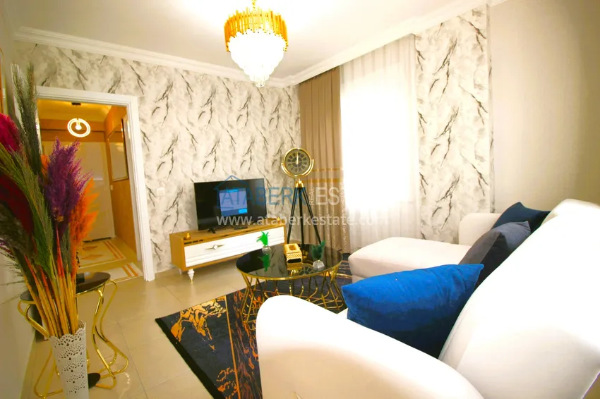 Приобрести Трехкомнатная квартира с новой мебелью в Джикджилли - район ТЦ Аланиум 5