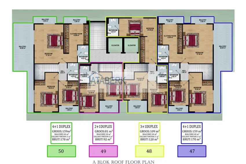 Купить дешево Квартиры в новом жилом комплексе с отельной инфраструктурой в районе Паяллар, Алания 6 