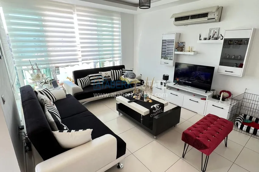 Приобрести Квартира с двумя спальнями, мебелью, видом на море и горы – Тосмур, Алания 7