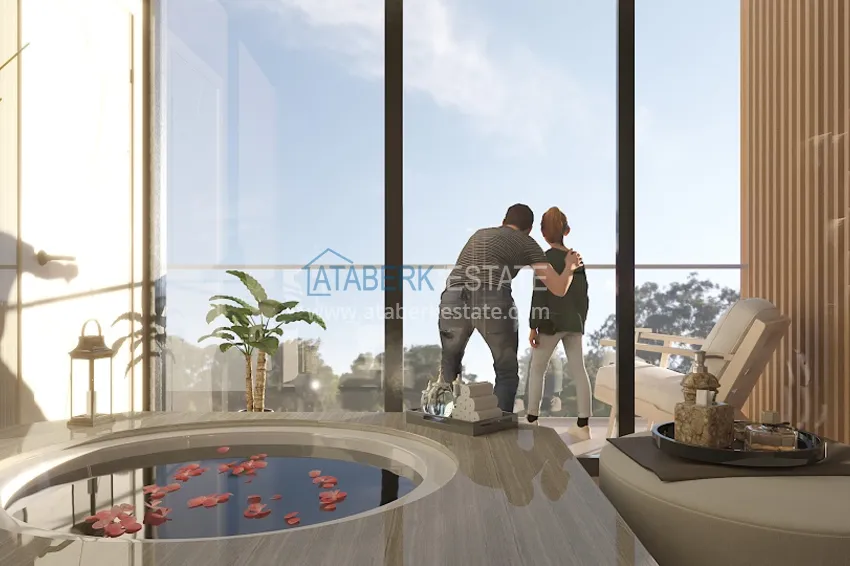 Приобрести Новый проект элитных вилл – коттеджный комплекс в горном районе Алании, Тепе 7