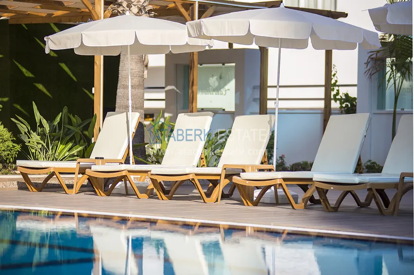 Квартира в Махмутларе меблированная с видом на горы в комплексе комфорт-класса 6 