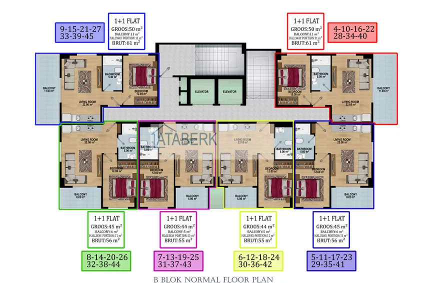 Купить дешево Квартиры в новом жилом комплексе с отельной инфраструктурой в районе Паяллар, Алания 8 