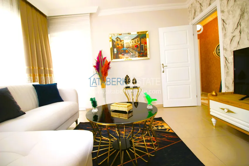 Приобрести Трехкомнатная квартира с новой мебелью в Джикджилли - район ТЦ Аланиум 8